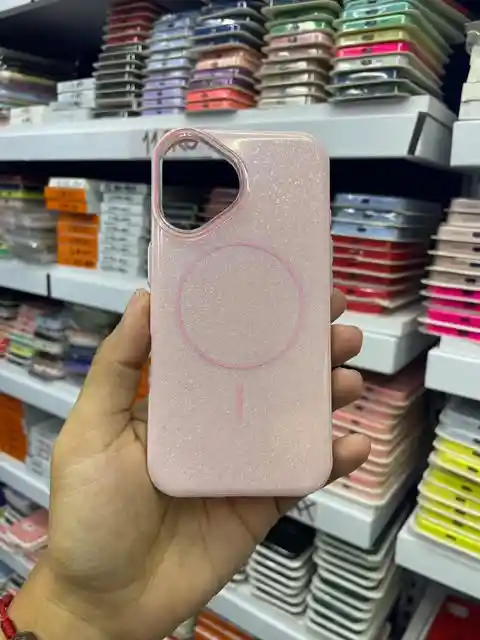 Iphone 16 | Case Premium | Forro Rigido | Carcasa Protectora | Pink Brillantina