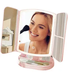 Espejo Con Luz Triple Con Base