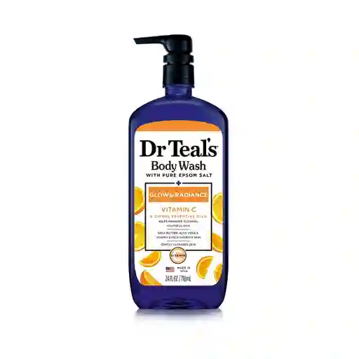 Gel De Baño Glow & Radiance Dr. Teal's Vitamina C Y Aceites Esenciales 710ml