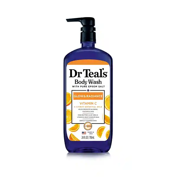 Gel De Baño Glow & Radiance Dr. Teal's Vitamina C Y Aceites Esenciales 710ml