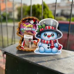 Regalo Caja Copo De Nieve Navidad