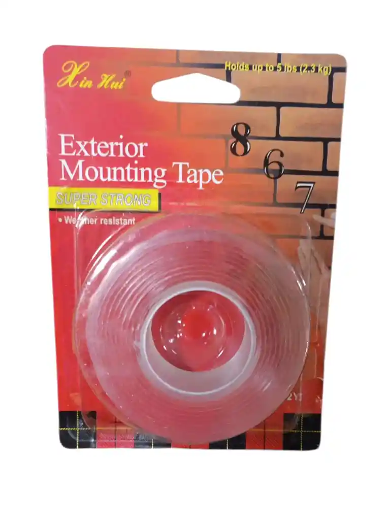 Cinta Doble Faz Transparente De 18mm X 2 Metros Trabajo Pesado