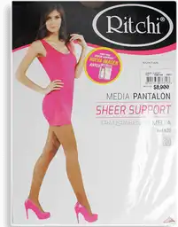 Ritchi Media Pantalón Sheer Support Color Suntan Talla L