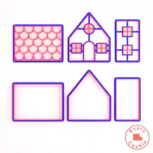 Casa De Jengibre Molde Para Galletas. Cortador Y Sello 10cm