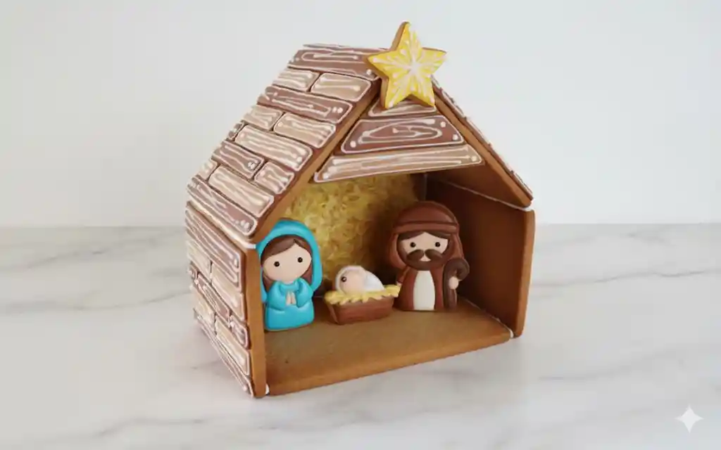 Set Moldes De Galletas. Cortador Y Sello De Pesebre 5cm Y Casita 10cm