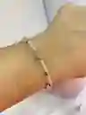 Pulsera De Corazón Con Muranos Transparentes