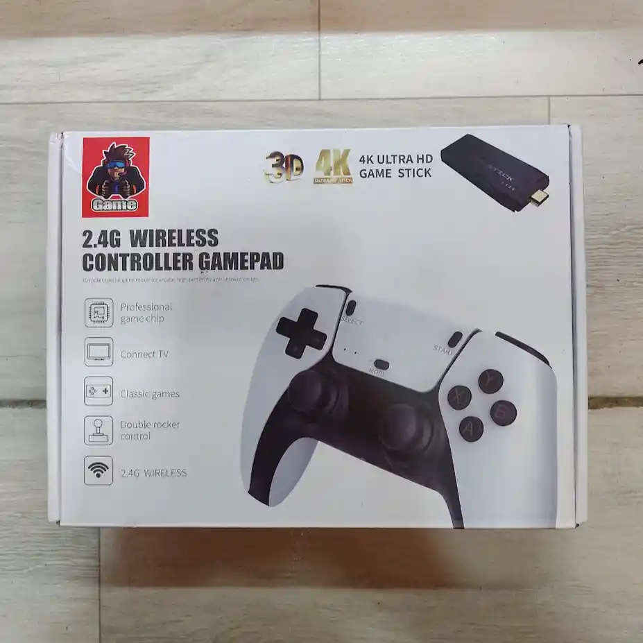 Consola De Juegos Retro En Hdmi M8 Pro Con Controles Inalambricos Blancos Game Stick