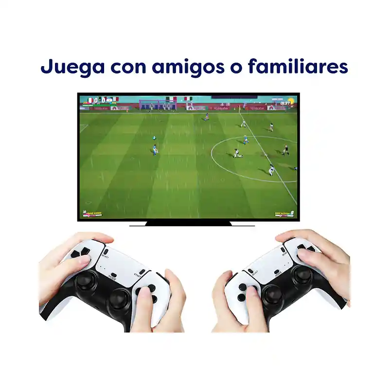 Consola De Juegos Retro En Hdmi M8 Pro Con Controles Inalambricos Blancos Game Stick