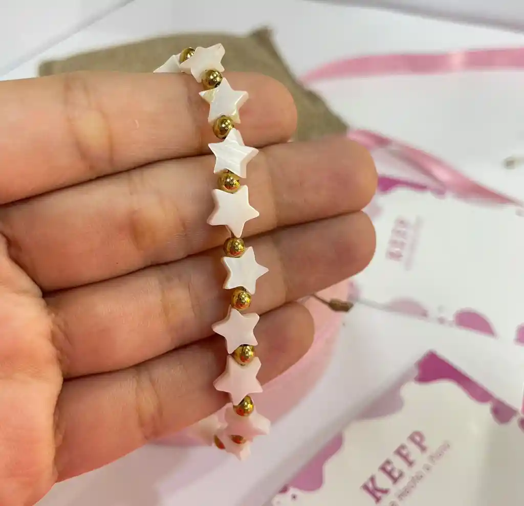 Pulsera De Estrellas En Nácar