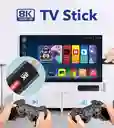 Consola Game Tv Stick 8k Juegos + Convertidor En Smart Tv Con Controles Inalambricos