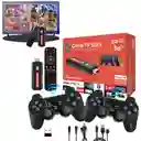 Consola Game Tv Stick 8k Juegos + Convertidor En Smart Tv Con Controles Inalambricos