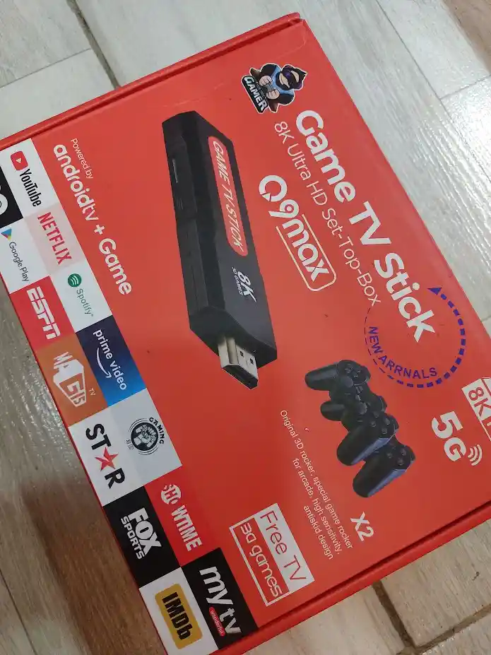 Consola Game Tv Stick 8k Juegos + Convertidor En Smart Tv Con Controles Inalambricos