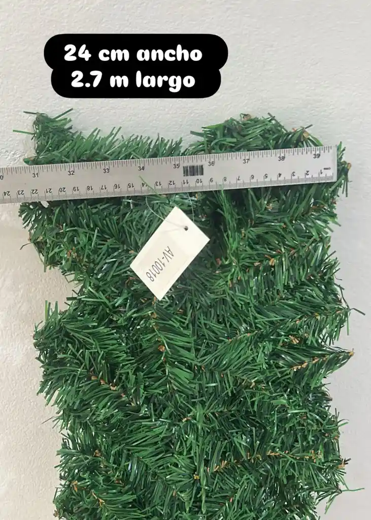Guirnalda Alambrada 130 Ramas 24cm Ancho X 2.7 Metros De Largo