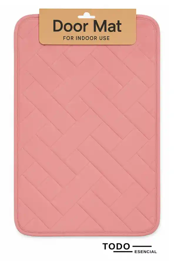 Tapete De Baño Decorativo Rosado