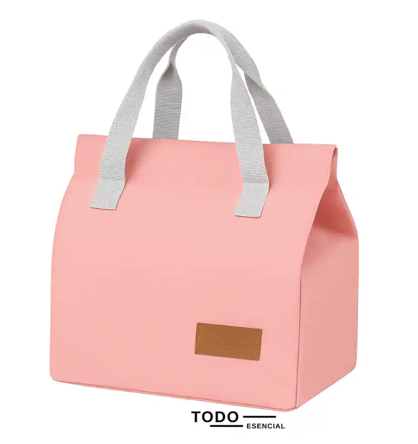 Lonchera Térmica Rosada Con Agarradera