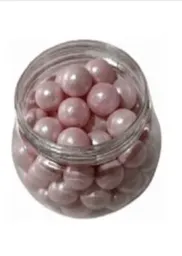 Perlas Comestibles Dulces #8 Rosado Pastel X 125 Grs