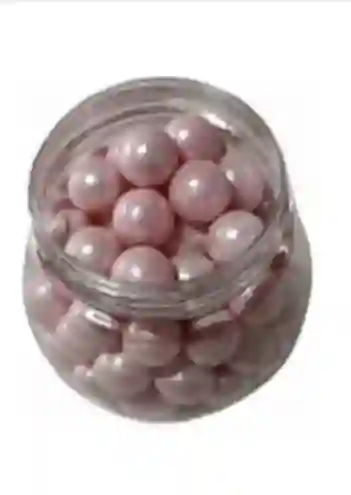 Perlas Comestibles Dulces #8 Rosado Pastel X 125 Grs