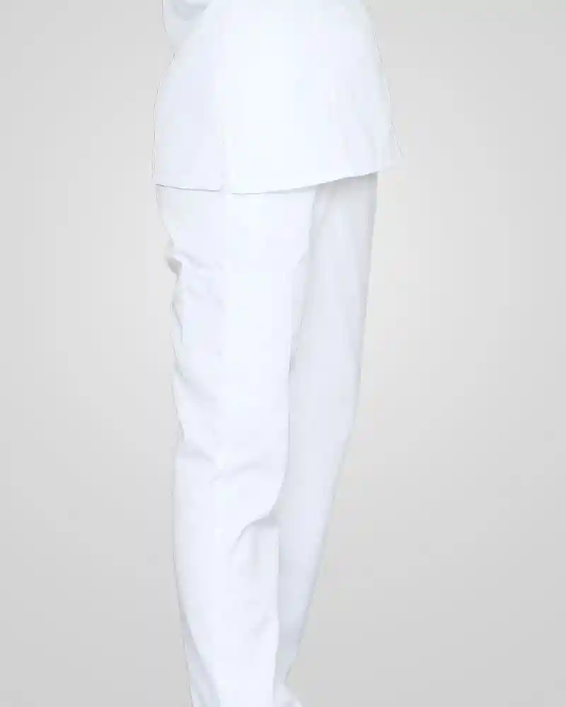 Pantalón Antifluido Unisex Blanco. Tallas: Xxl Y Xxxl