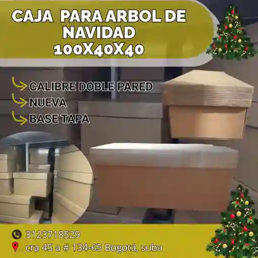 Caja Para Arbol De Navidad - 100x40x40