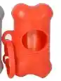 Dispensador 3d Hueso Perro Gato Mascotas Porta Bolsas Heces Rojo