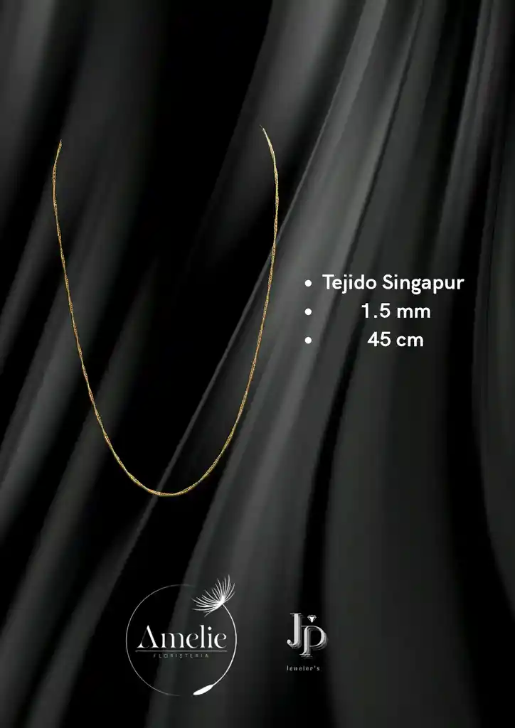 Cadena Tejido Singapur Oro Laminado 18k