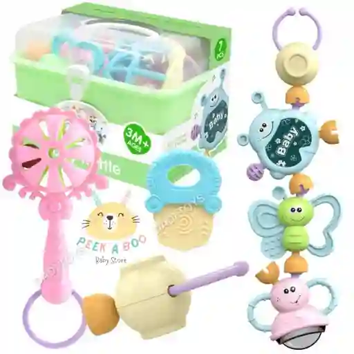 Juguete De Caja De Sonajeros Con Mordedor X 7 Unidades