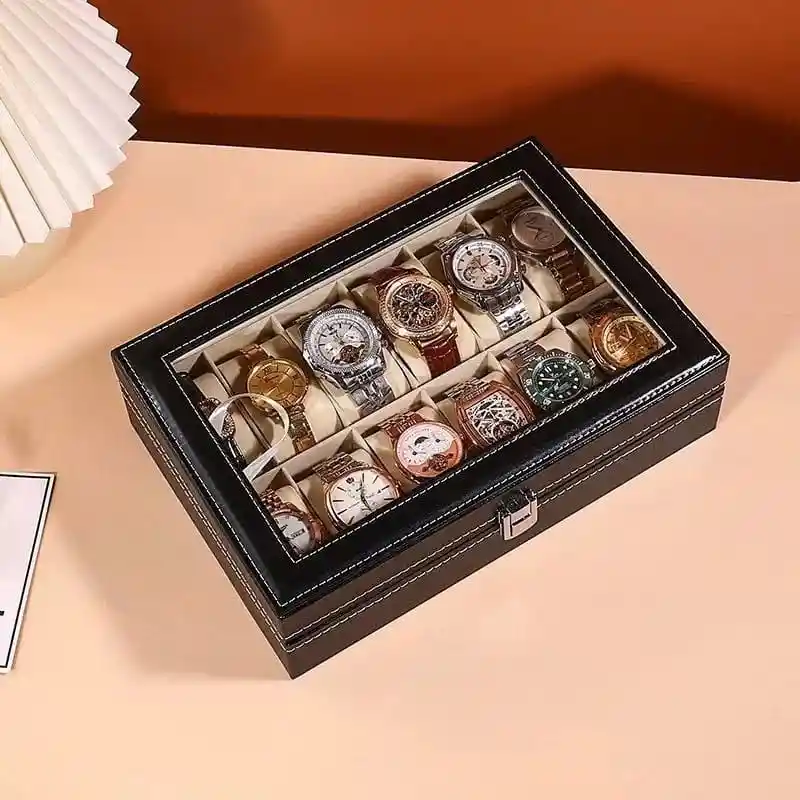 Caja Para Relojes Y Estuche Organizador De Joyas 12 Espacios Relojero