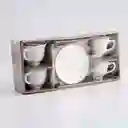 Set Cafe Expressions Dorado Blanco 200 Ml 8 Pz Vidrio Opal