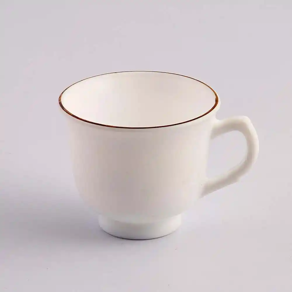 Set Cafe Expressions Dorado Blanco 200 Ml 8 Pz Vidrio Opal