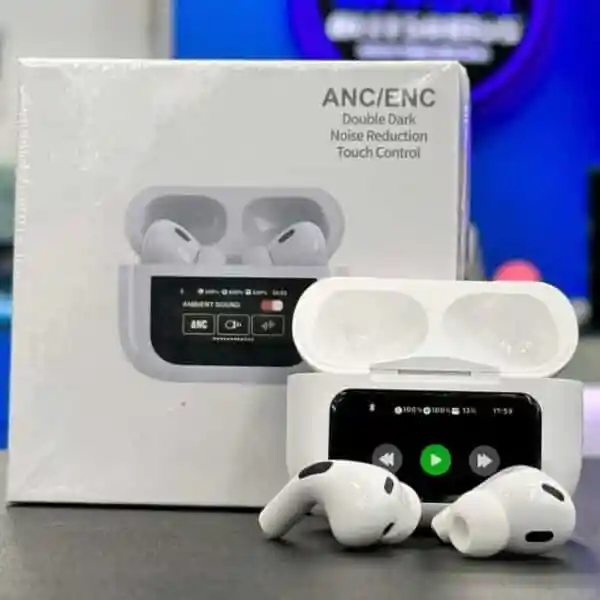 Audifonos Bluetooth A9pro Auriculares Inalámbricos Con Panta Color Blanco