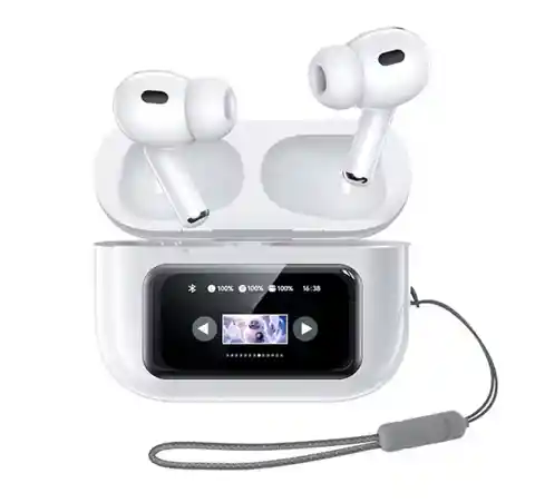 Audifonos Bluetooth A9pro Auriculares Inalámbricos Con Panta Color Blanco