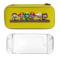 Estuche De Diseño Mario Versiones + Acrilico Trans Compatible Con Switch 2