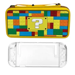 Estuche De Diseño Signo Bloques + Acrilico Trans Compatible Con Switch 2
