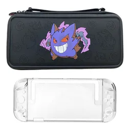 Estuche De Diseño Gengar Morado + Acrilico Trans Compatible Con Switch 2