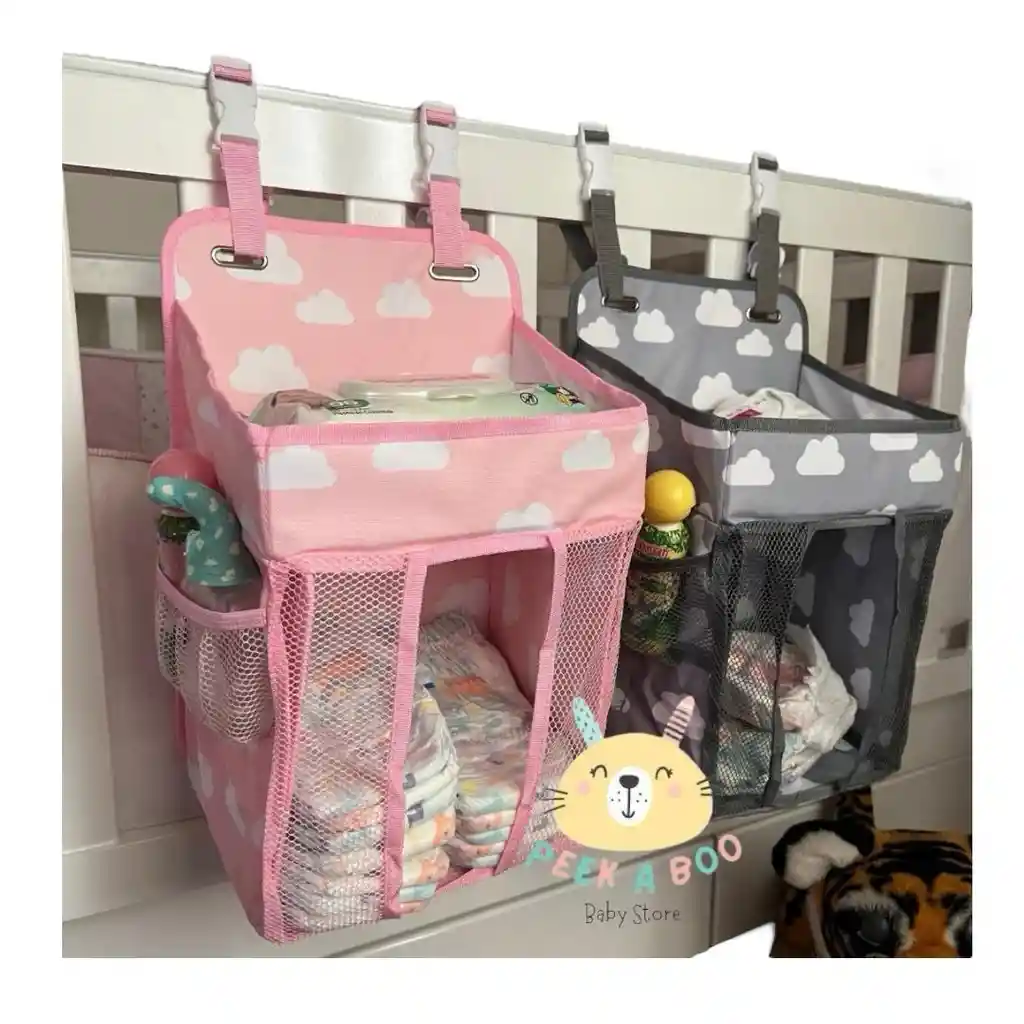 Organizador De Pañales Para Cuna Para Bebes Rosa