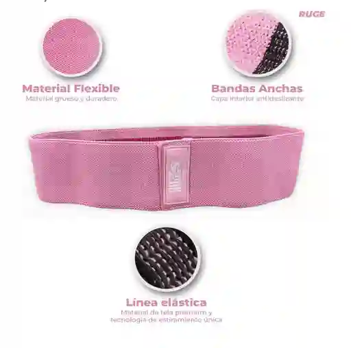 Banda De Resistencia Elastica De Tela Antideslizante Glúteos Y Piernas 15-20lbs/6-9 Kg