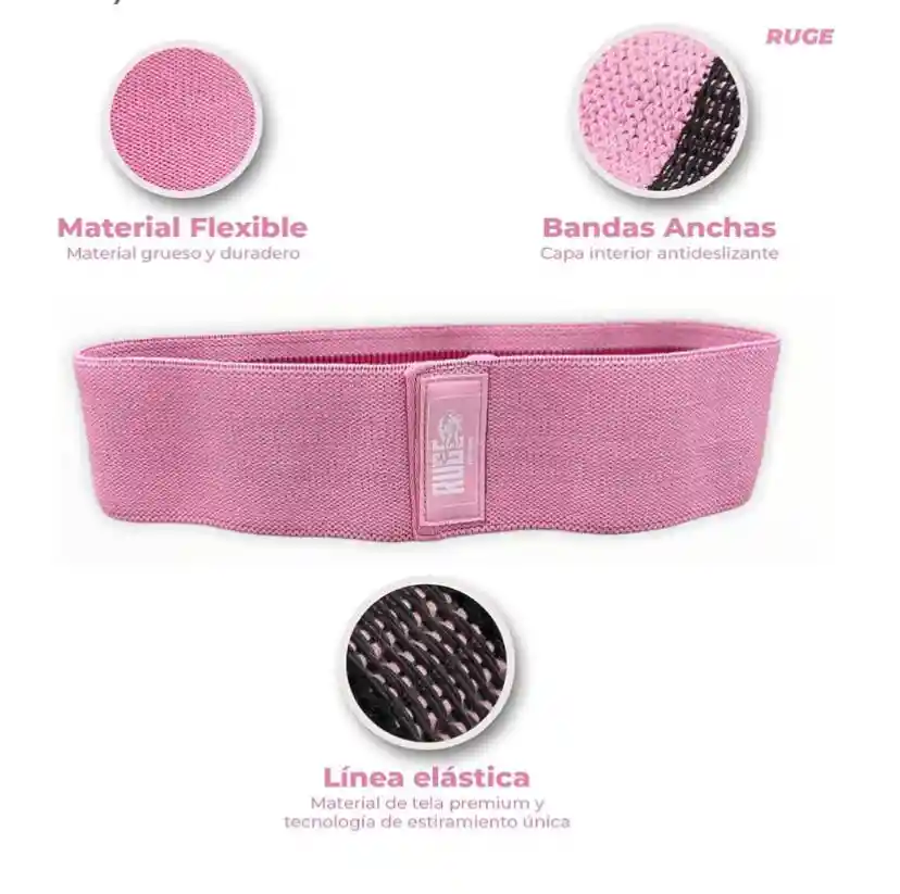 Banda De Resistencia Elastica De Tela Antideslizante Glúteos Y Piernas 15-20lbs/6-9 Kg