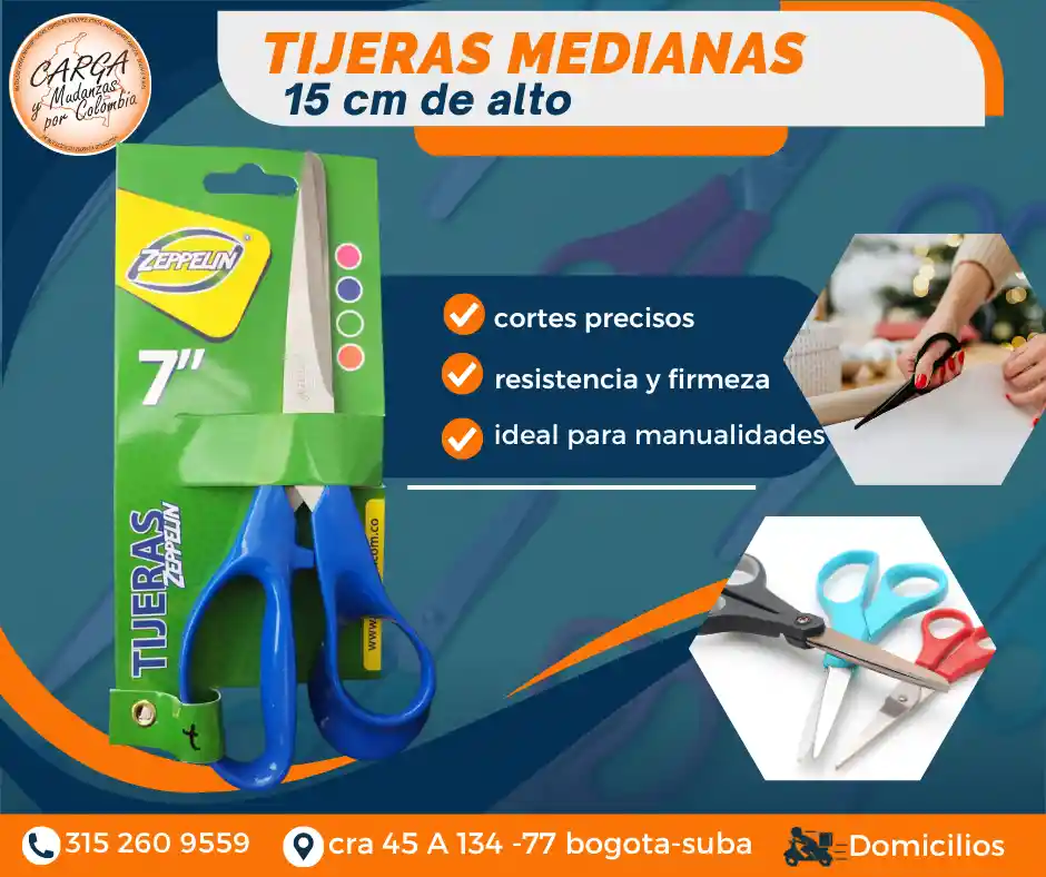 Tijeras Medianas Para Empaque Y Embalaje