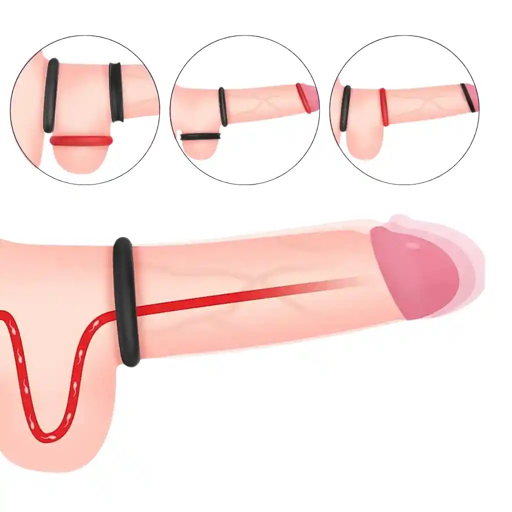 Set De Anillos Retardantes Para El Pene Ula X3 Anillos