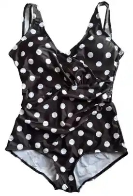 Bikini Negro Puntos Blancos Talla L