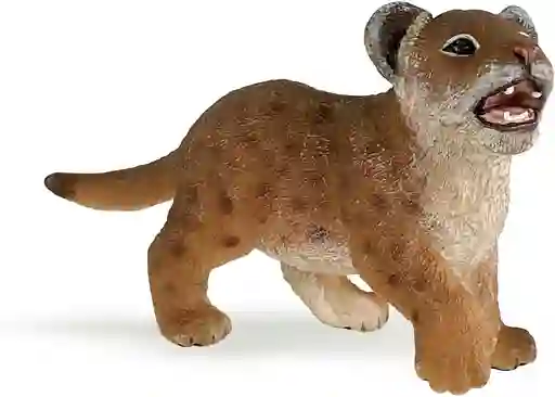 Figura Coleccionable Cría De León Pintada A Mano Papo