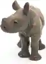 Figura Coleccionable Cría De Rinoceronte Pintada A Mano Papo