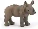 Figura Coleccionable Cría De Rinoceronte Pintada A Mano Papo
