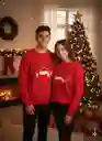 Saco Rojo Reno Talla Unica Navideño De Lana Para Adulto Tejido Navidad