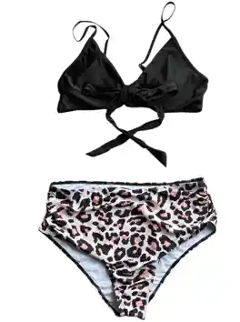 Vestido De Baño Dos Piezas Panty Aniumal Print Talla M-l