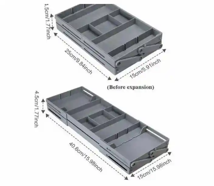 Organizador Caja Plegable 3 Niveles Multiusos Hasta 40 Cm
