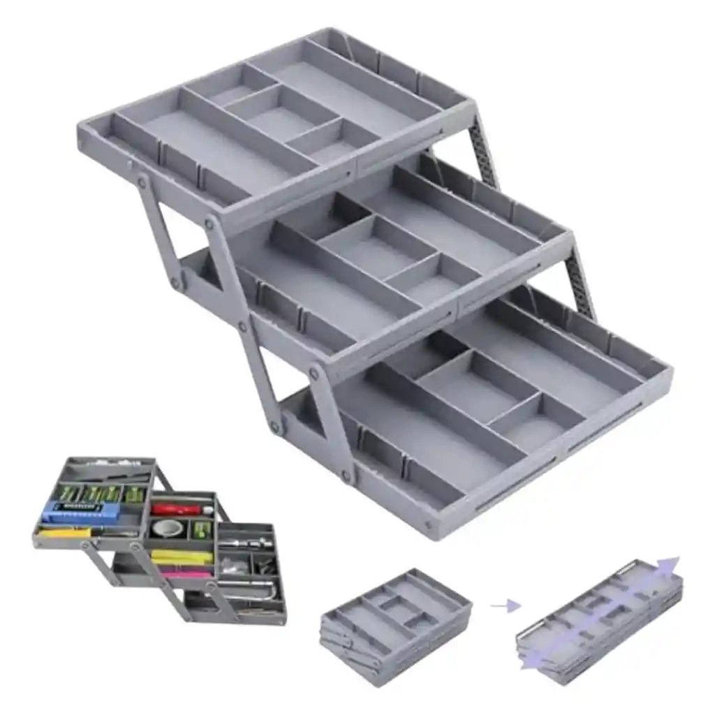 Organizador Caja Plegable 3 Niveles Multiusos Hasta 40 Cm