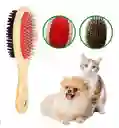 Cepillo Doble De Madera Para Mascotas Grande