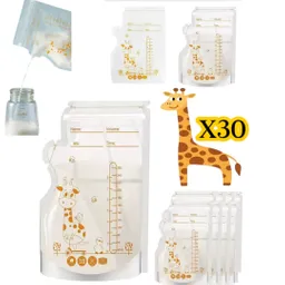 Bolsas De Almacenamiento De 8oz Diseño Jirafa (30 Unidades)