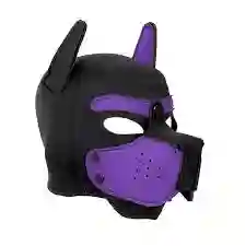 Mascara Puppy Play Pet Play Perro Doggy Dog Mask Cuero Fetiche Sado Bdsm